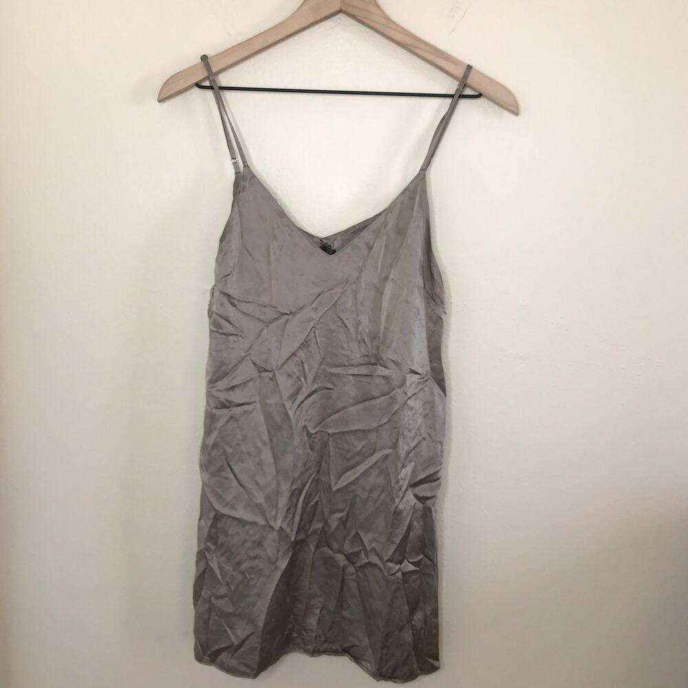 REFORMATION Taupe Slip Dress y2k Sexy Mini Dark Fairy Neutral Coquette Silky XS